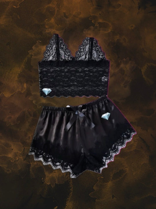 Black ice two piece back lace Signature
